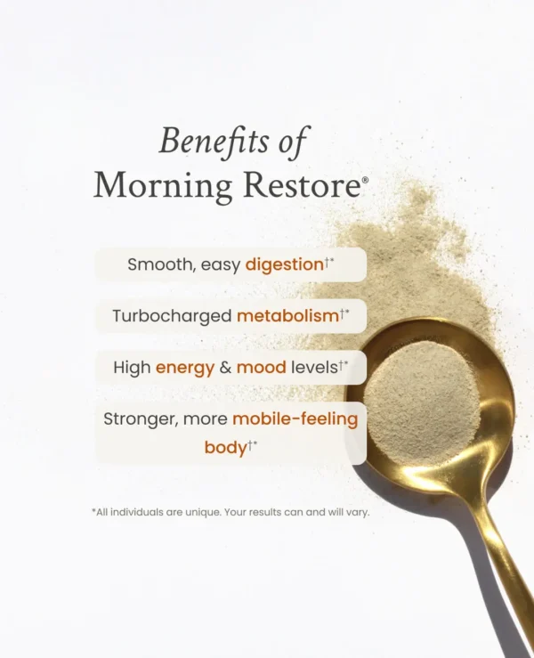 Morning Restore benefits: smooth, easy digestion & high energy